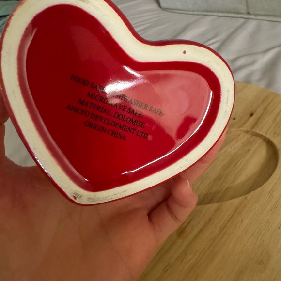 Wooden tray and heart bowl - Picture 3 of 6
